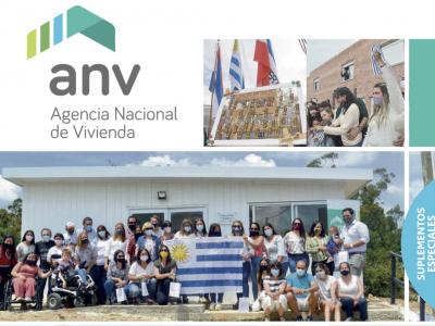 Tapa del suplemento realizado con collage de fotos y logo de la ANV