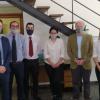 En sucursal Durazno con equipo de funcionarios