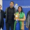 Vicepresidente de ANV junto a inquilina y autoridades del MVOT